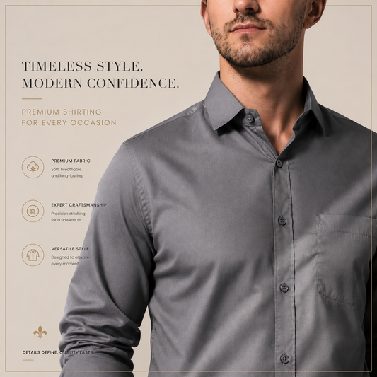 Men's Everyday Elegance Full Sleeve Solid Shirt