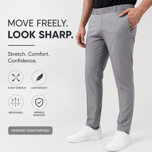 Men's Classic LIGHT PURPLE Slim Fit Trouser | Wrinkle Resistant | All Occasion Wear