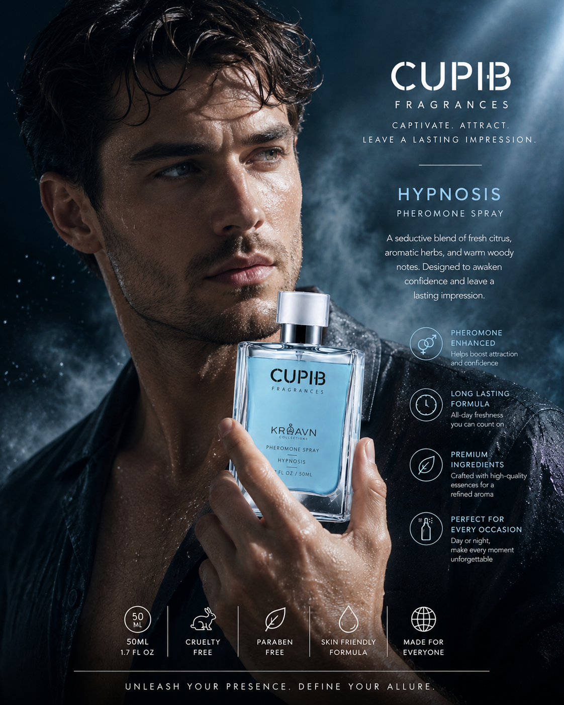 Cupid Hypnosis Cologne Fragrances for Men 50 ml