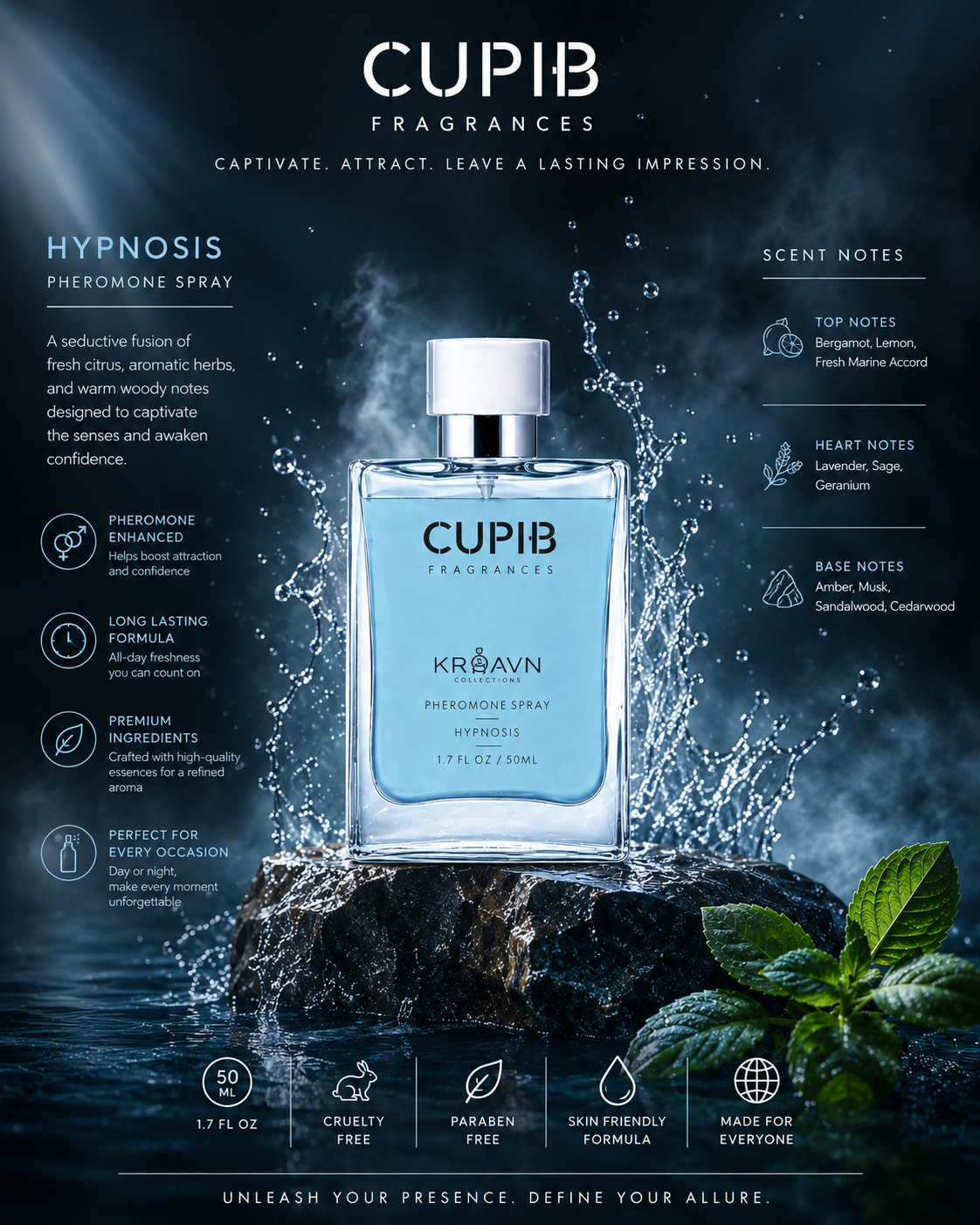 Cupid Hypnosis Cologne Fragrances for Men 50 ml