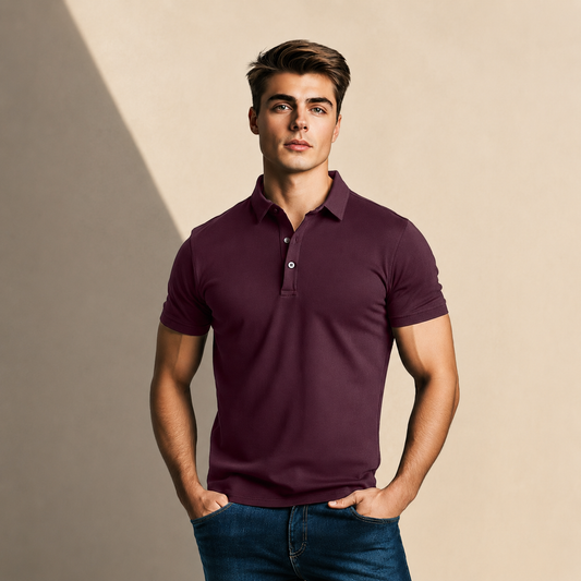Classic Maroon Polo T-Shirt for Men |Casual & Formal Wear Cotton Rich|Regular Fit